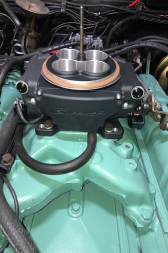 Holley Sniper EFI kit under the hood of a vehicle