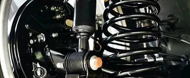 Close up of vehicle suspension