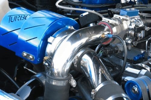 turbo installation on vehicle at Accelerate Auto Repair in Rowlett, Tx.